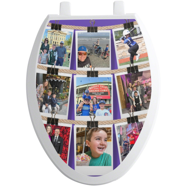 Custom Design - Toilet Seat Decal - Elongated - Front