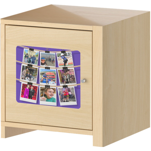 Custom Design - Square Wall Decal on Wooden Cabinet