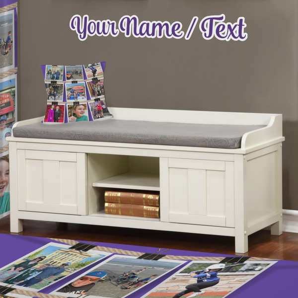 Custom Design - Wall Name Decal Above Storage bench