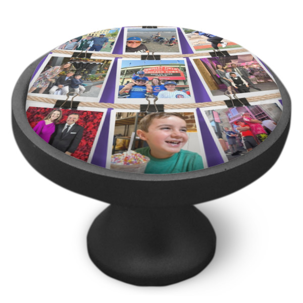 Custom Design - Cabinet Knob - Black - Side