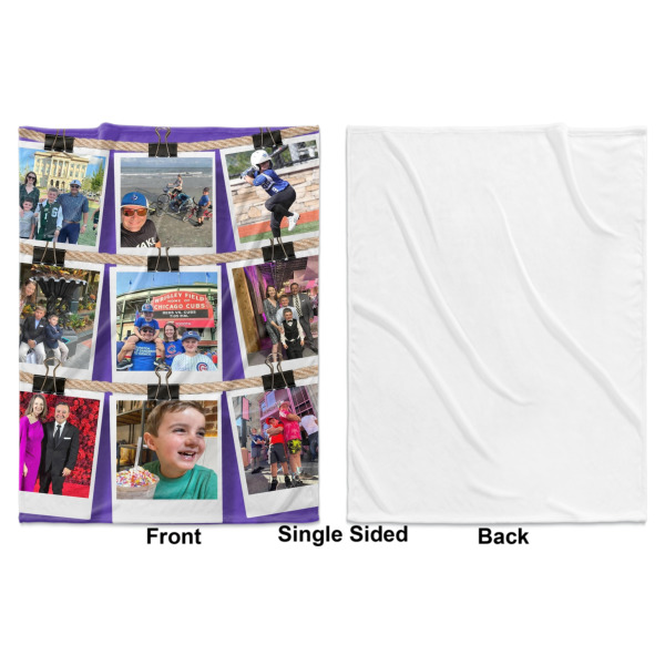 Custom Design - Baby Blanket (Single Sided - Printed Front, White Back)