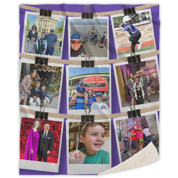 Custom Design Your Own Sherpa Throw Blanket