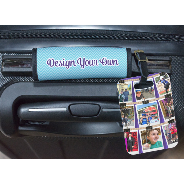 Custom Design - Luggage Wrap & Plastic Rectangular Tag - In Context