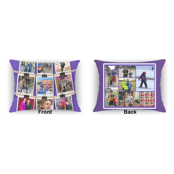 Custom Design - Outdoor Rectangular Throw Pillow (Front and Back)