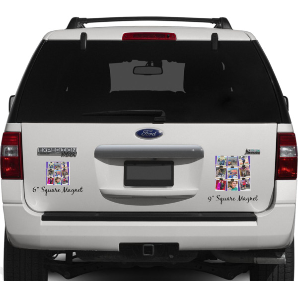 Custom Design - Personalized Square Car Magnets on Ford Explorer