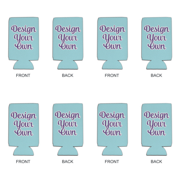 Custom Design - Can Cooler - 16oz - Set of 4 - Front & Back