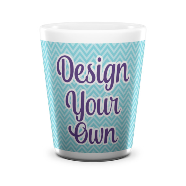 Custom Design - Ceramic Shot Glass - White - Front
