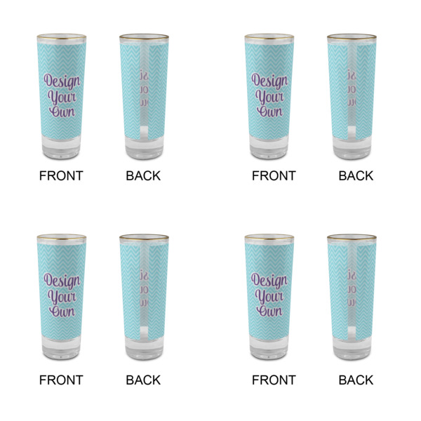 Custom Design - Glass Shot Glass - 2oz - Set of 4 - Front & Back