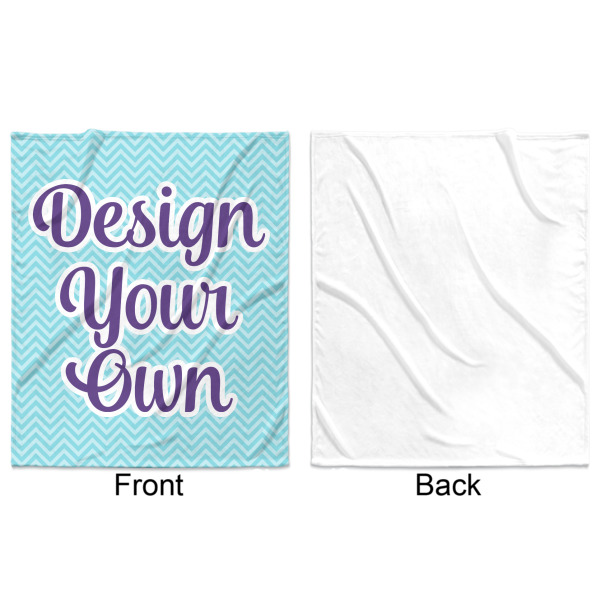 Custom Design - Minky Blanket - 50"x60" - Single Sided - Front & Back
