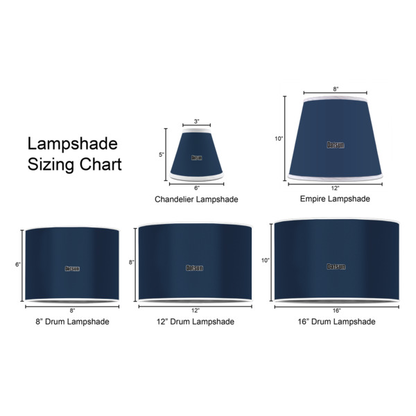 Custom Design - Lampshade Sizing Chart