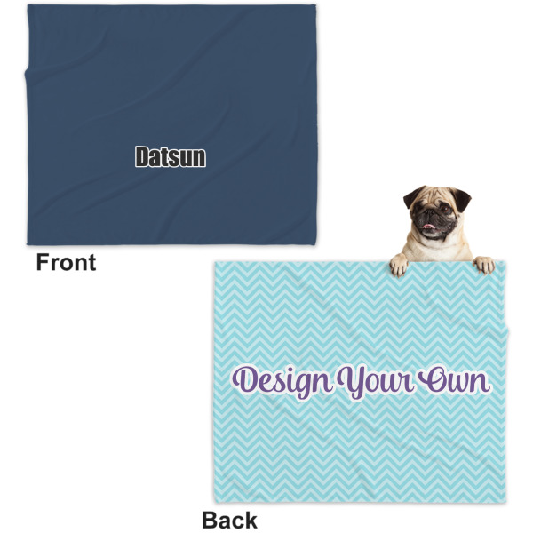Custom Design - Microfleece Dog Blanket - Large- Front & Back