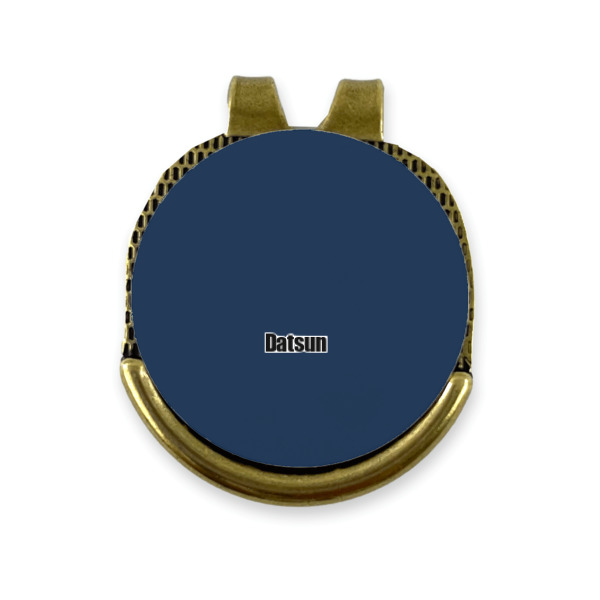 Custom Design - Golf Ball Marker Hat Clip Gold - Front