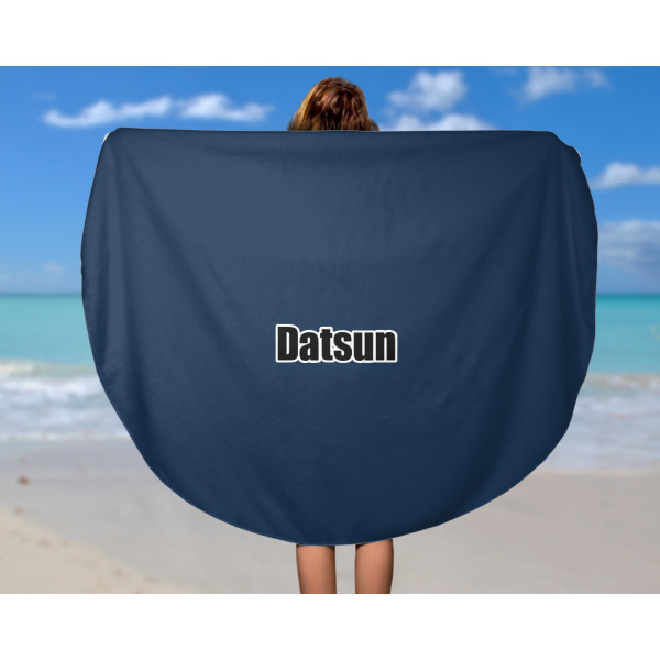 Custom Design - Round Beach Towel - In Use