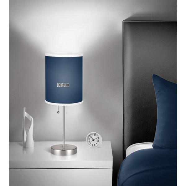 Custom Design - 8" Drum Lampshade - In Room