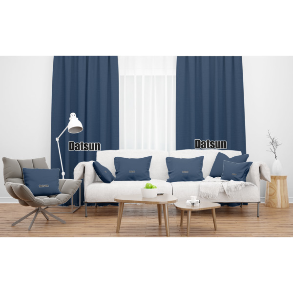 Custom Design - Sheer and Custom Curtains in Room with Matching Pillows