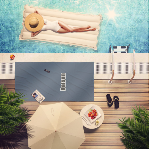 Custom Design - Beach Towel - Lifestyle at Pool