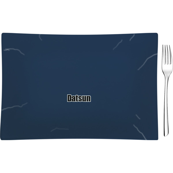 Custom Design Your Own Rectangular Glass Appetizer / Dessert Plate