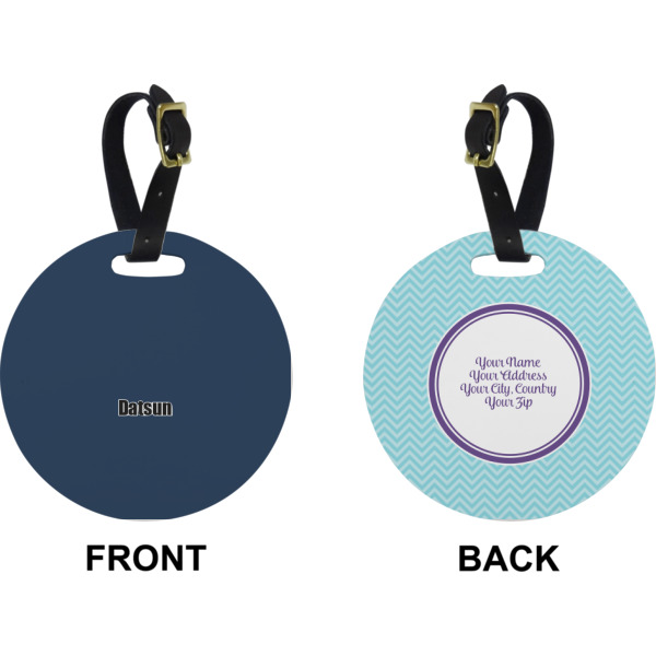Custom Design - Circle Luggage Tag (Front + Back)