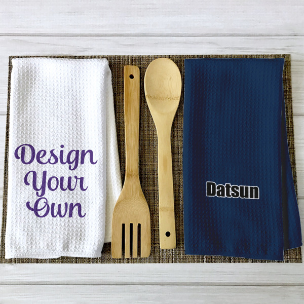 Custom Design - Waffle Weave Towels - 2 Print Styles