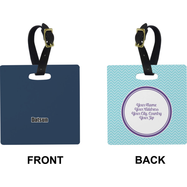 Custom Design - Square Luggage Tag (Front + Back)