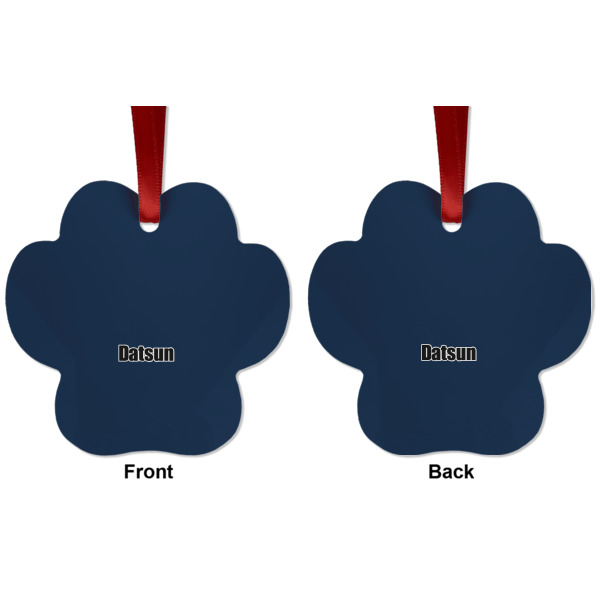 Custom Design - Metal Paw Ornament - Front and Back