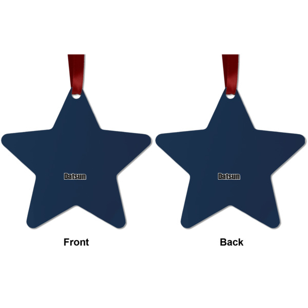 Custom Design - Metal Star Ornament - Front and Back