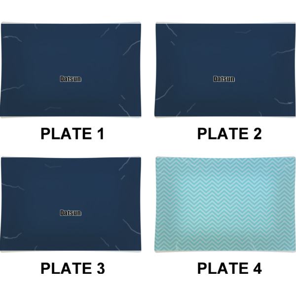 Custom Design - Set of Rectangular Appetizer / Dessert Plates (Approval)