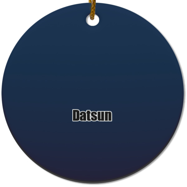 Custom Design - Ceramic Flat Ornament - Circle (Front)