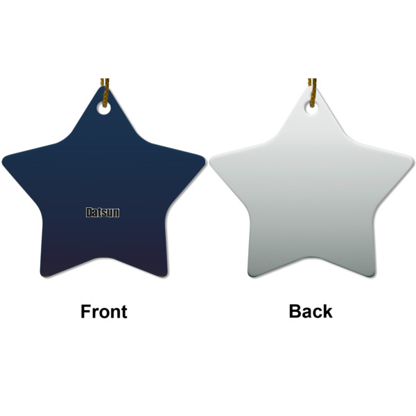 Custom Design - Ceramic Flat Ornament - Star Front & Back (APPROVAL)