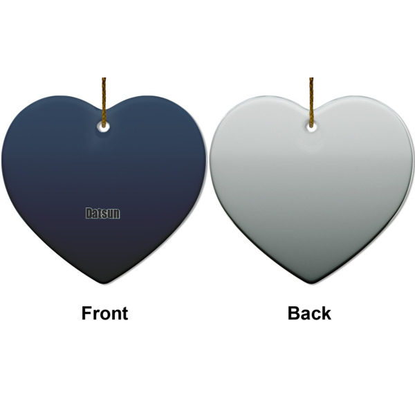 Custom Design - Ceramic Flat Ornament - Heart Front & Back (APPROVAL)