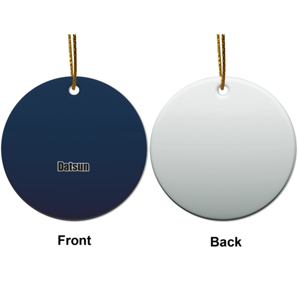 Custom Design - Ceramic Flat Ornament - Circle Front & Back (APPROVAL)