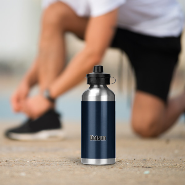 Custom Design - Aluminum Water Bottle - Silver LIFESTYLE