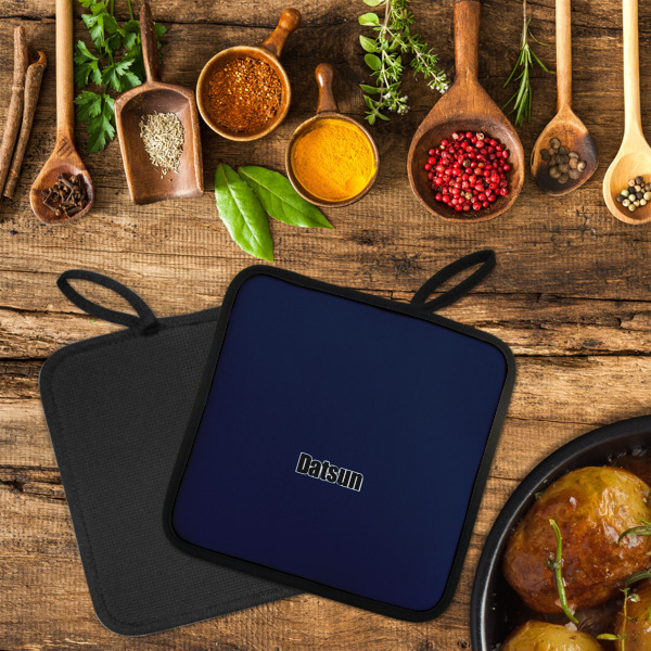 Custom Design - Neoprene Pot Holder - Set of 2  LIFESTYLE (Flatlay)