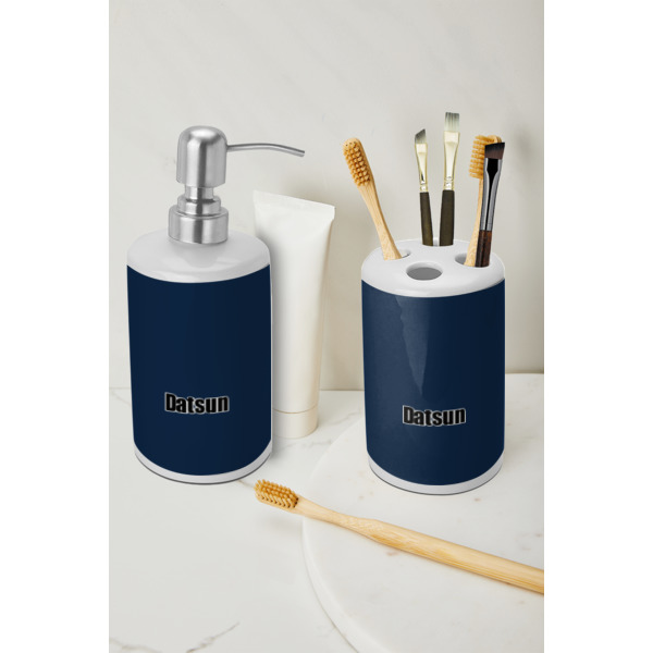 Custom Design - Ceramic Bathroom Accessories - LIFESTYLE (toothbrush holder & soap dispenser)