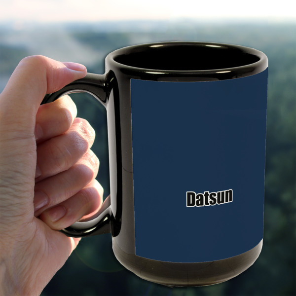 Custom Design - 15oz. Black Mug - Lifestyle