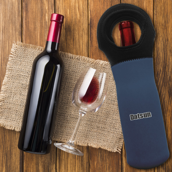 Custom Design - Wine Tote Bag - On Table