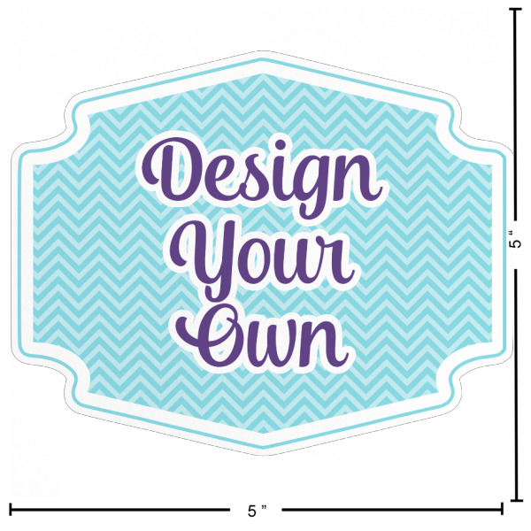 Custom Design - Custom Shape Iron On Patches - L Patch w/ Measurements
