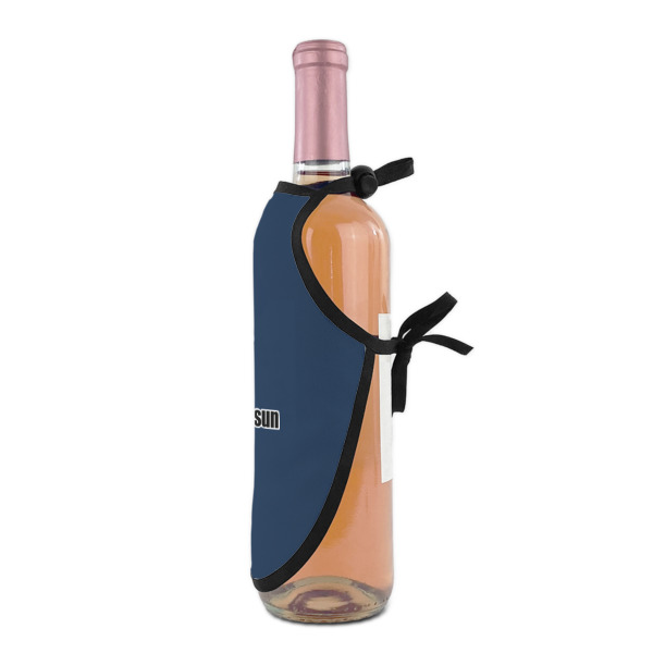 Custom Design - Wine Bottle Apron - DETAIL WITH CLIP ON NECK
