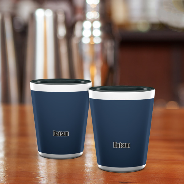 Custom Design - Ceramic Shot Glass - Two Tone - Lifestyle