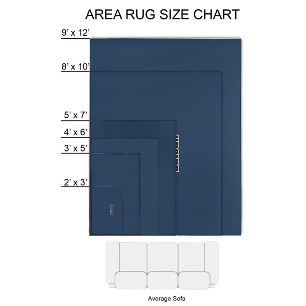 Custom Design - 2'x3' Indoor Area Rugs - Size Chart