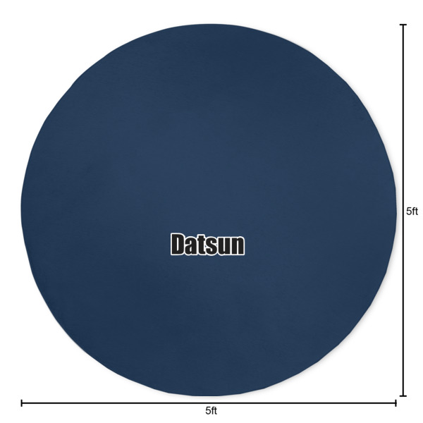 Custom Design - Round 5ft Indoor Rug - Dimensions