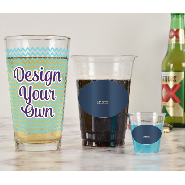 Custom Design - Pint Glass - Full Fill w Transparency - In Context