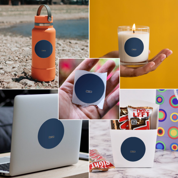 Custom Design - Multipurpose Round Labels - In Context