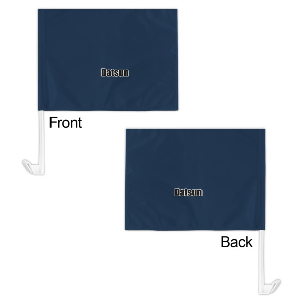 Custom Design - Car Flag - 11" x 8" - Front & Back View