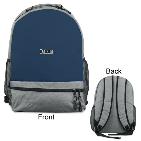 Custom Design - Large Backpack - Gray - Front & Back View