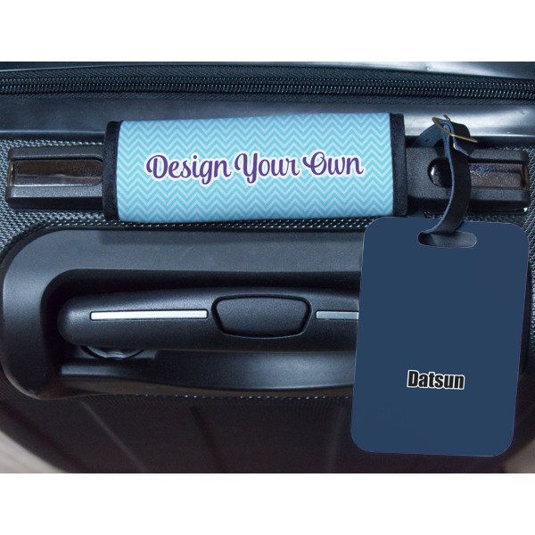 Custom Design - Metal Luggage Tag & Handle Wrap - In Context