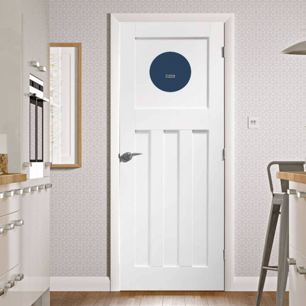 Custom Design - Round Wall Decal on Door