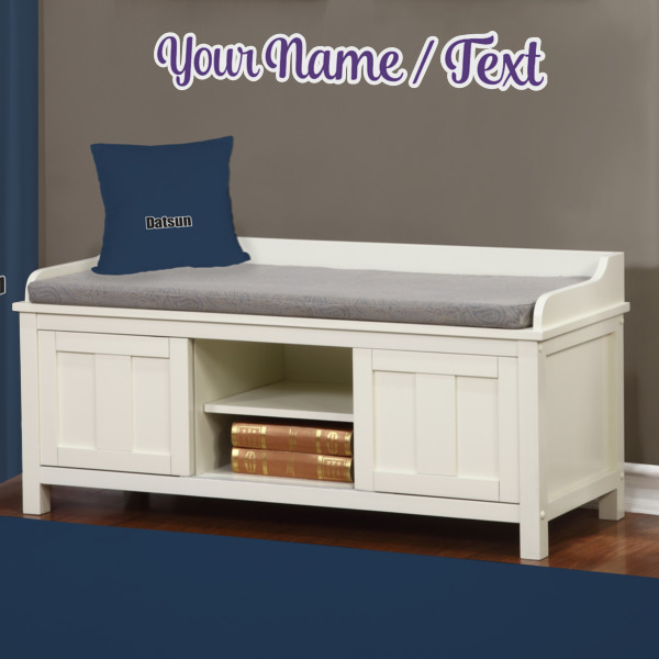 Custom Design - Wall Name Decal Above Storage bench
