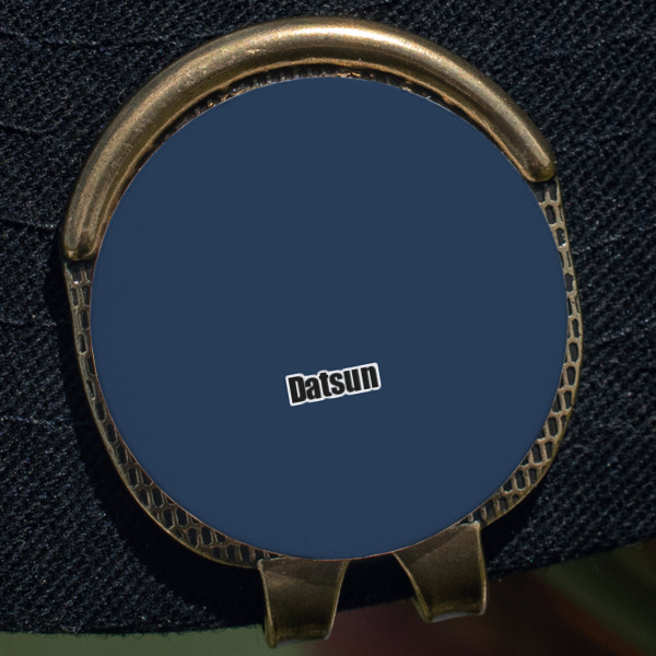 Custom Design - Golf Ball Marker Hat Clip - Gold - Close Up