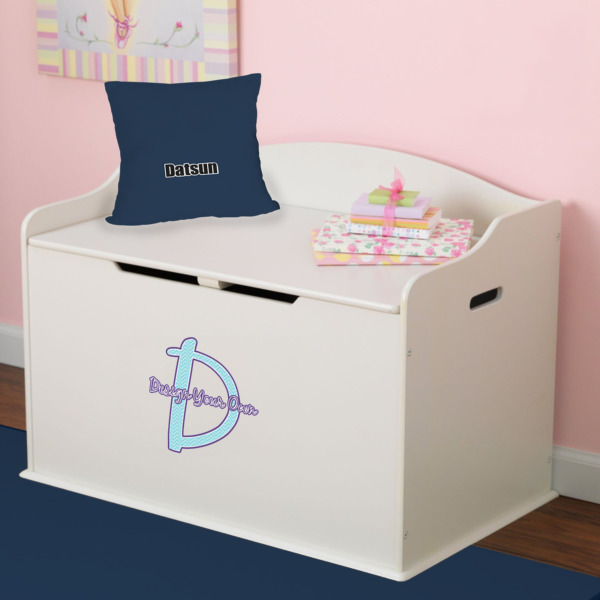 Custom Design - Wall Name & Initial Small on Toy Chest